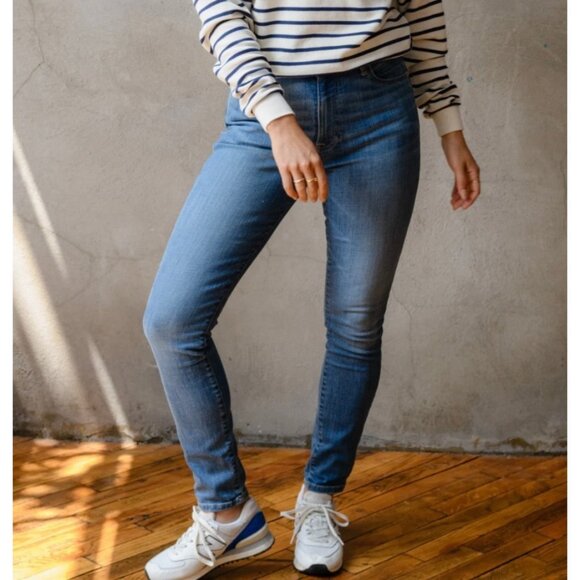 ABLE Medium Wash Blue Clarissa High-Rise Waist Women's Skinny Jeans Size 27 - Picture 1 of 9